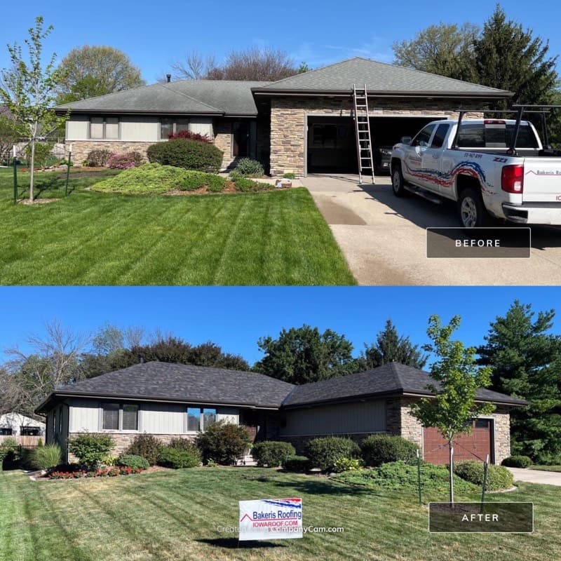 Before and after roofing project 10