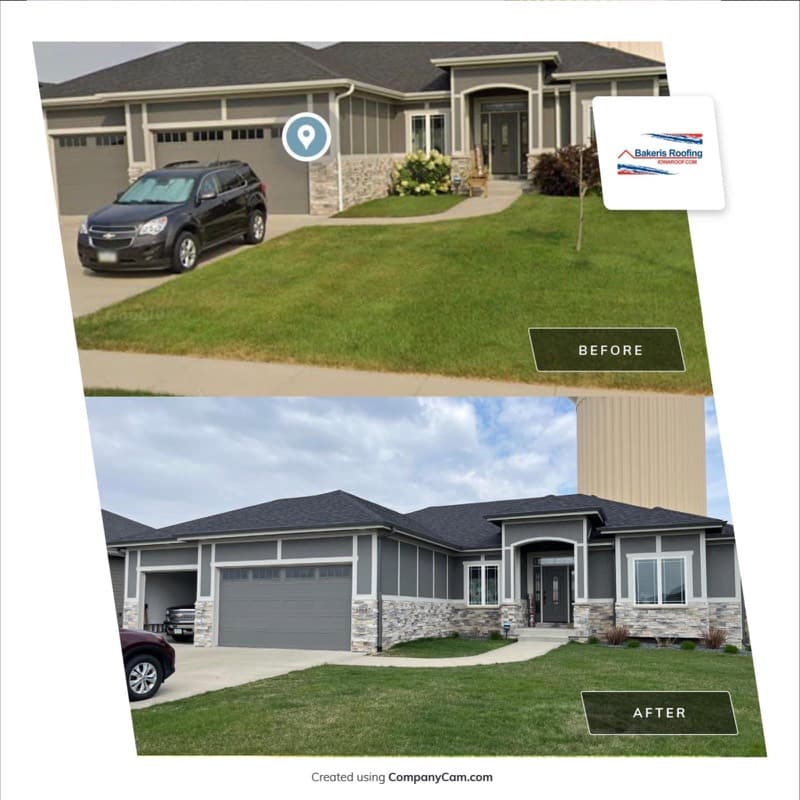 Before and after roofing project 12