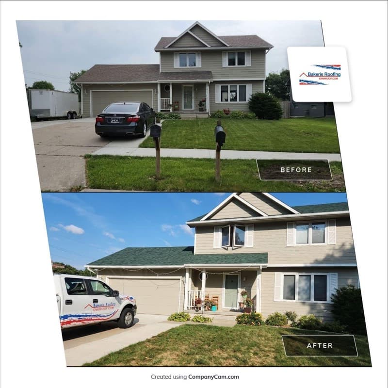 Before and after roofing project 5