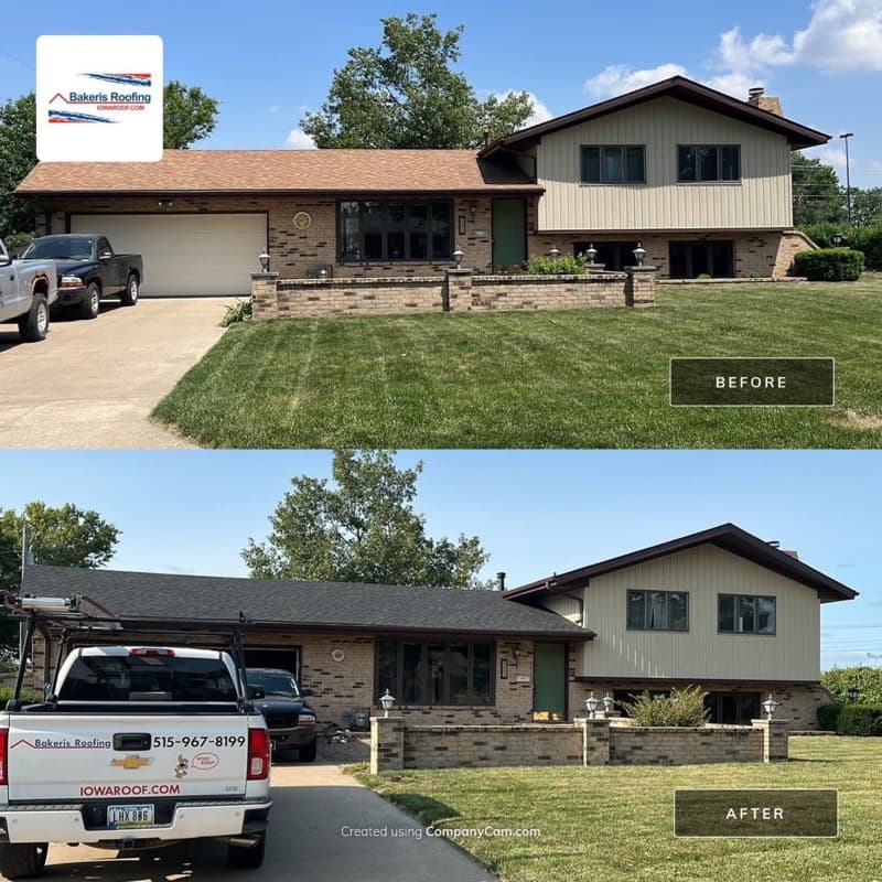 Before and after roofing project 6